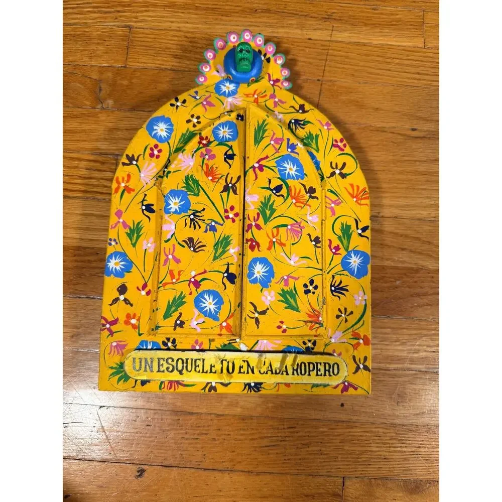 Cielito Lindo Estudio Mexican Folk Art Skeleton Nicho Day of Dead Handmade Mexic